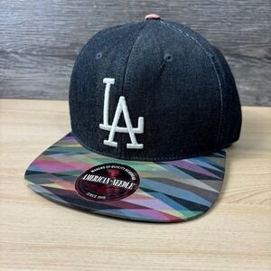 Los Angeles Dodgers Hat‎ Cap Snap Back Gray MLB Baseball American Needle